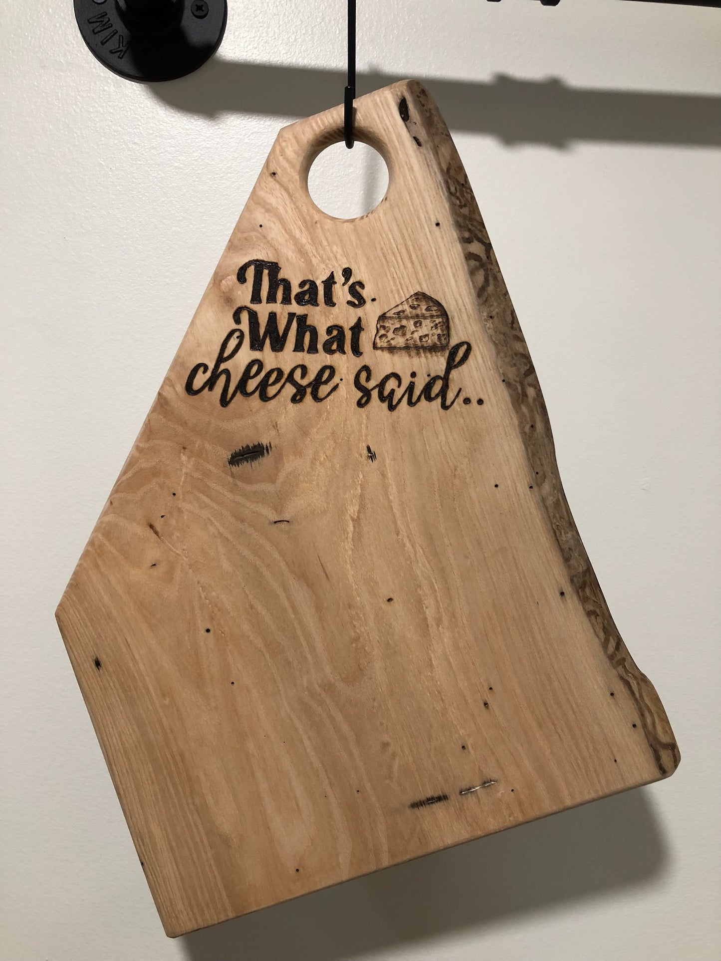 Live-edge kiln-dried Ashe "Thats what cheese said"