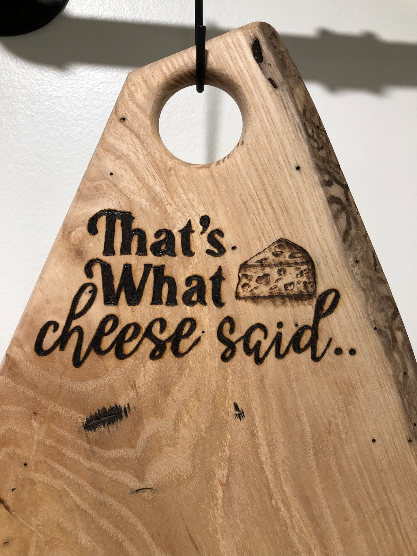 Live-edge kiln-dried Ashe "Thats what cheese said"