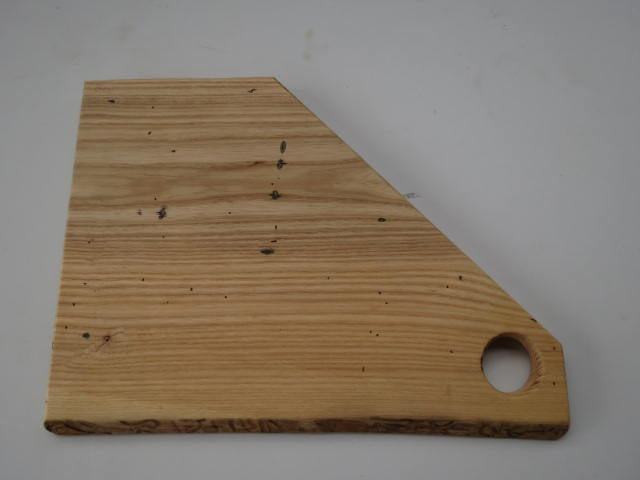 Live-edge kiln-dried angled Ashe Cutting Board