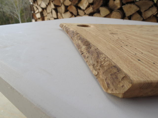 Double Live-edge Kiln-dried Square Ashe Cutting Board