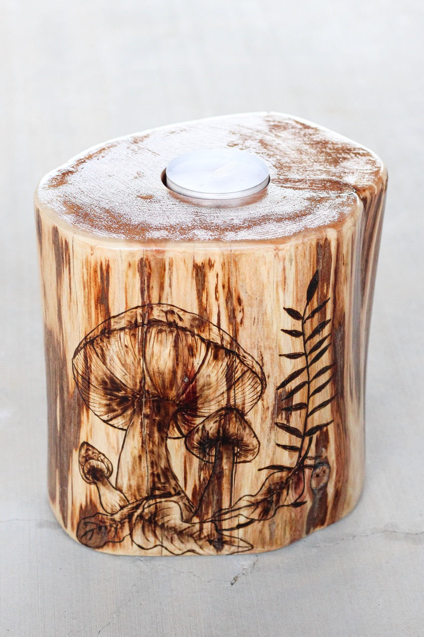 Mushroom Tea Light Candle Holder