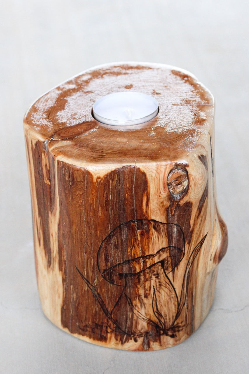 Mushroom Tea Light Candle Holder