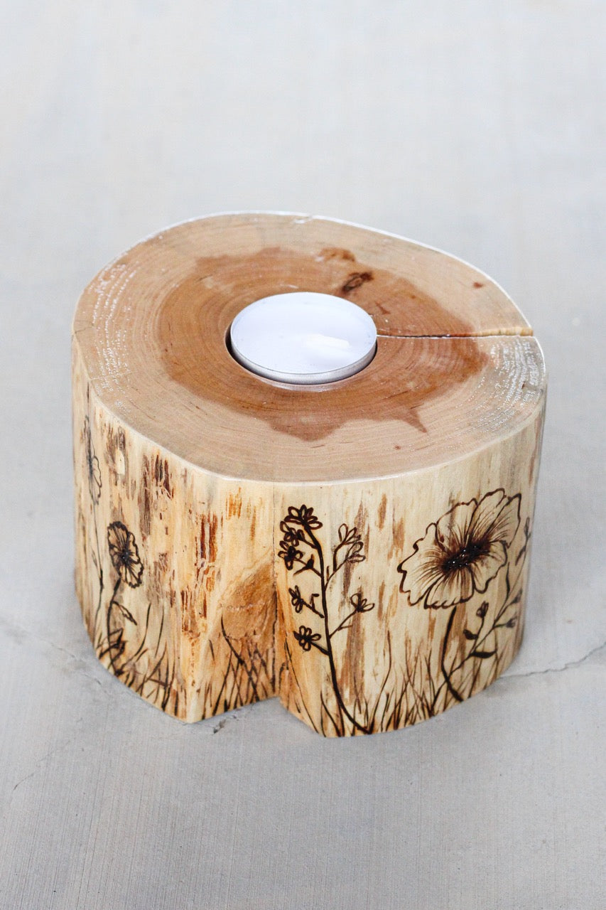 Wildflower Tea Light Candle Holder