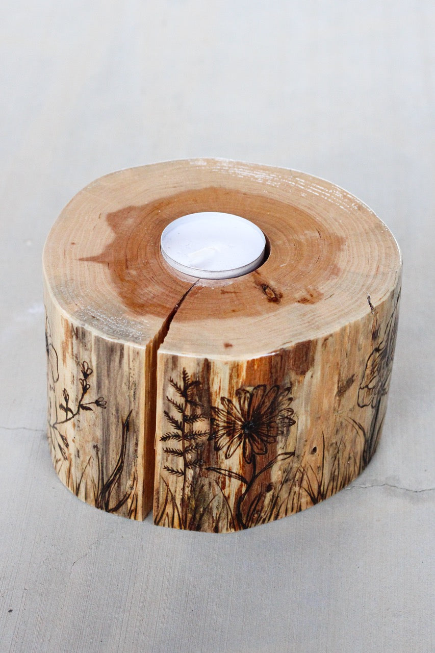 Wildflower Tea Light Candle Holder