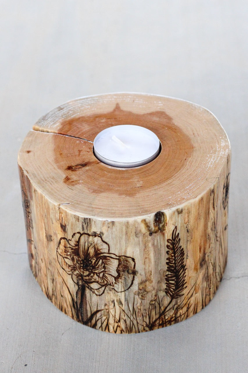 Wildflower Tea Light Candle Holder