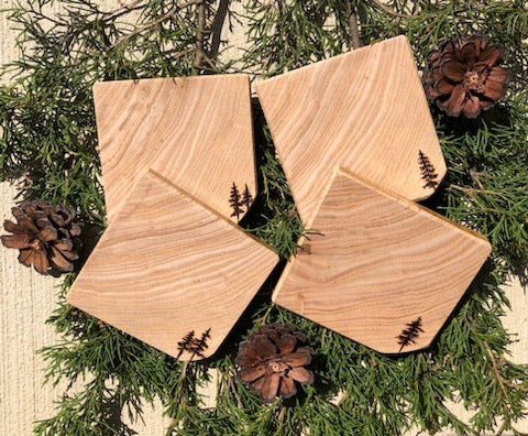 Trees Square Coaster Set
