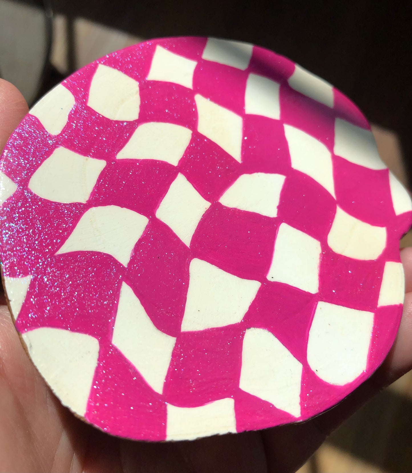 Groovy Pink Jumbo Coaster