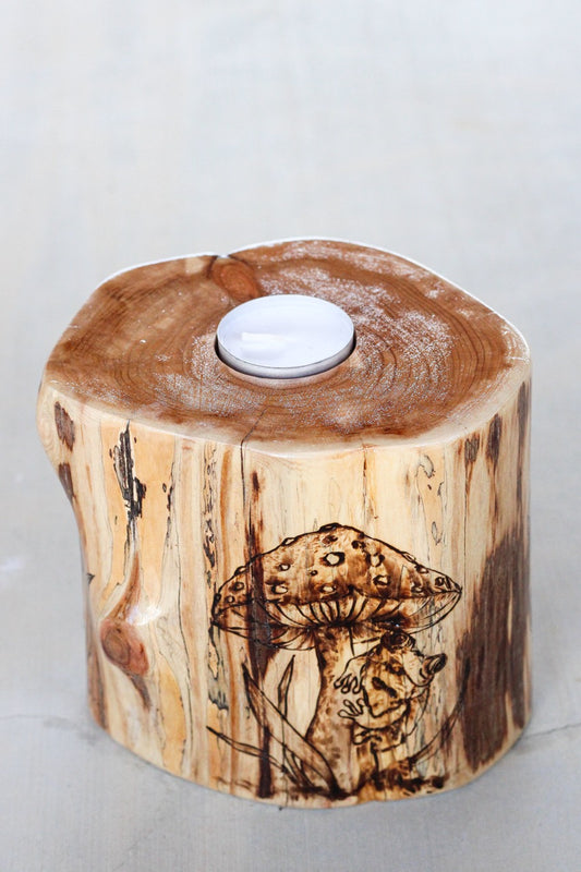 Mushroom Tea Light Candle Holder