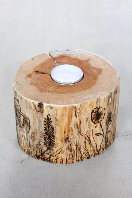 Wildflower Tea Light Candle Holder