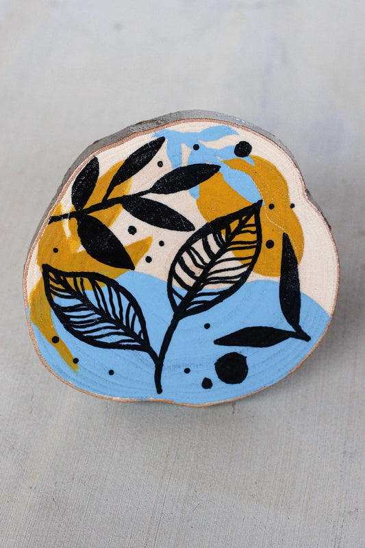 Mustard Blues Boho Coaster