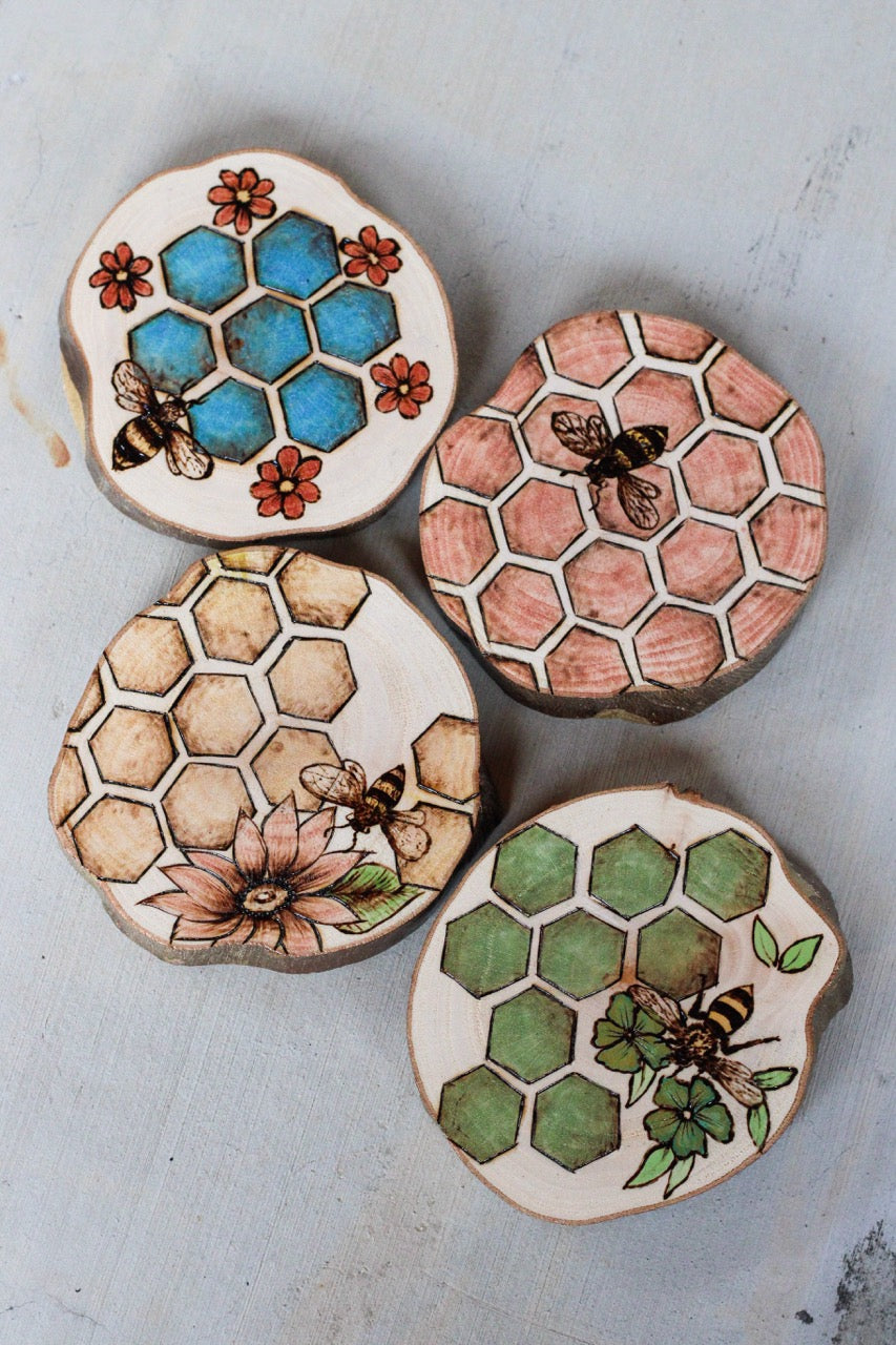 In the Beehive Coaster Set