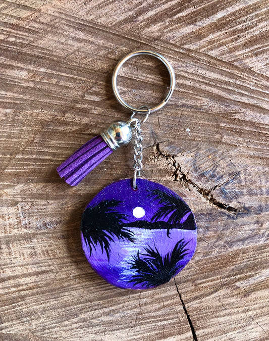 Purple Paradise Keychain