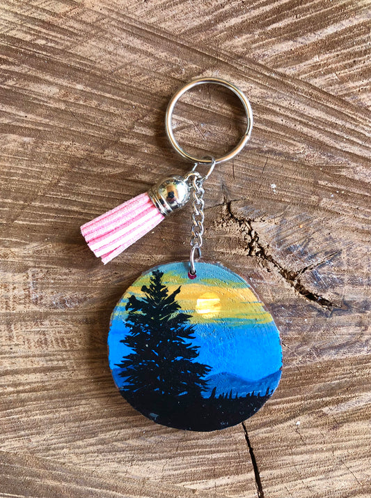 Sunrise Mountains Keychain